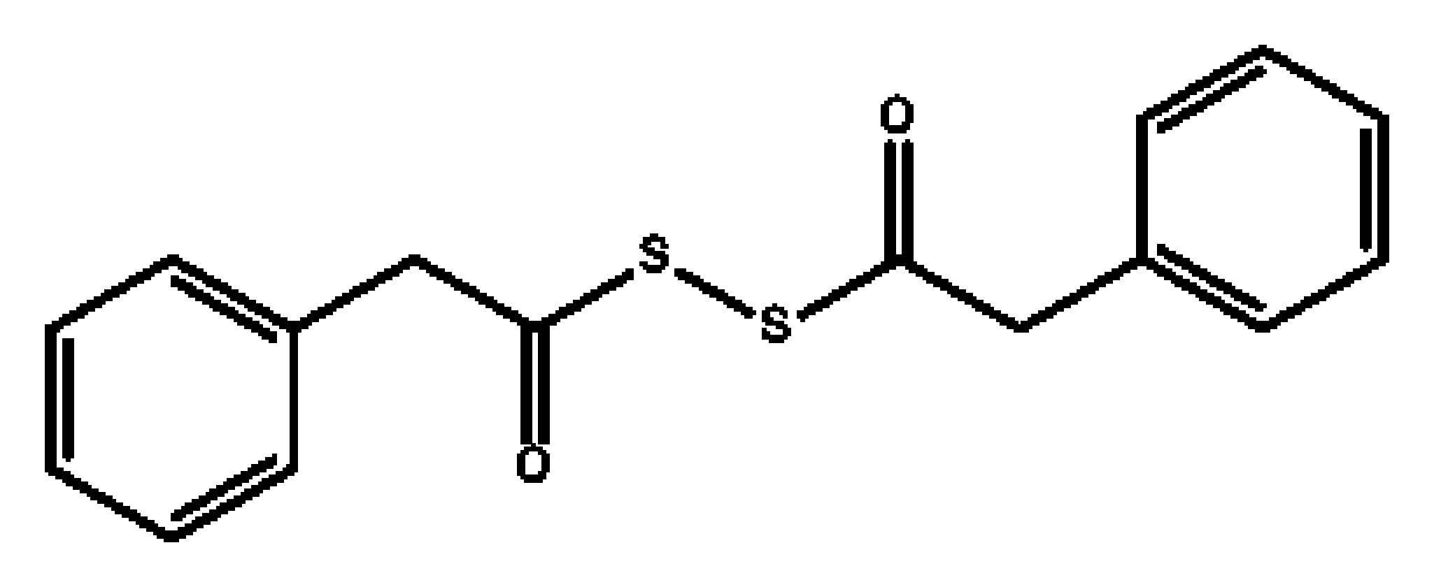 Chemical structure of bis(phenylacetyl) disulfide (PADS)
